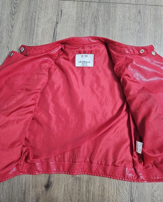 Куртка детская, кожаная, осенняя для девочки