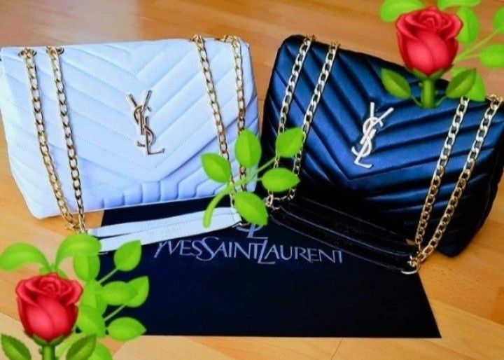 Geanta mini,logo metalic auriu, saculet, etichetă