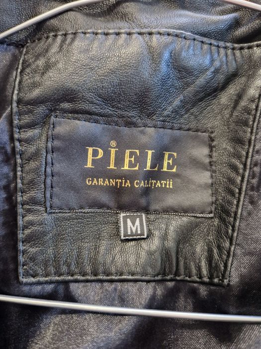 Geaca primavara-vara de piele naturala moderna cambrata