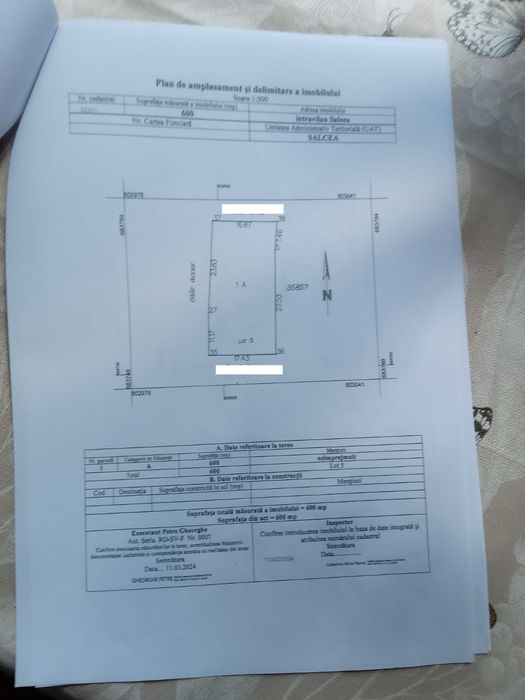 Teren intravilan de vânzare – Salcea, Strada Vișinilor – 6 ari – 19.200 €