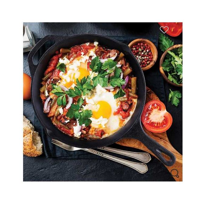 Чугунен тиган Mercado Trade, Кръгъл, Чугун, Сив