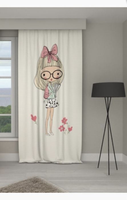 Завеси /пердета за детска стая за момиче - 3 броя