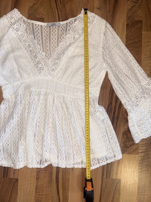 Bluza alba dantela - Cato, marime universala