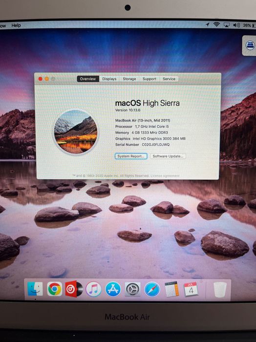 Продавам Apple MacBook Air 13" Mid 2011