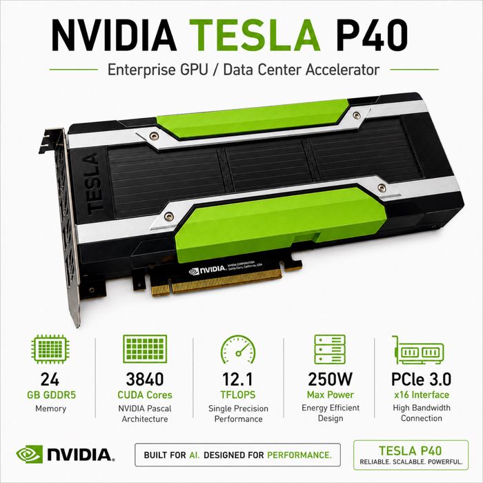Vând NVIDIA Tesla P40 24GB GDDR5 – GPU Enterprise pentru AI, LLM