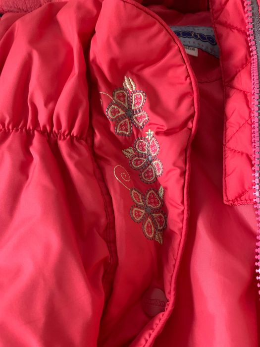 зимно топло пухено яке за момиче 98 - 104 см