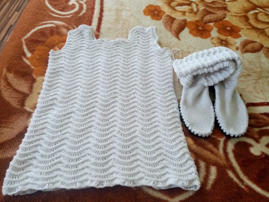 Cizme crosetate +bluza crosetata