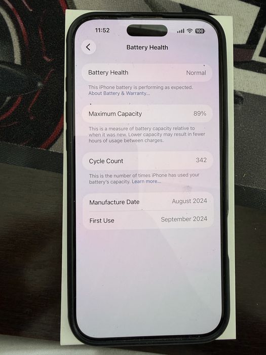 iPhone 16 Pro Max 256 GB Black Titanium – Отлично състояние