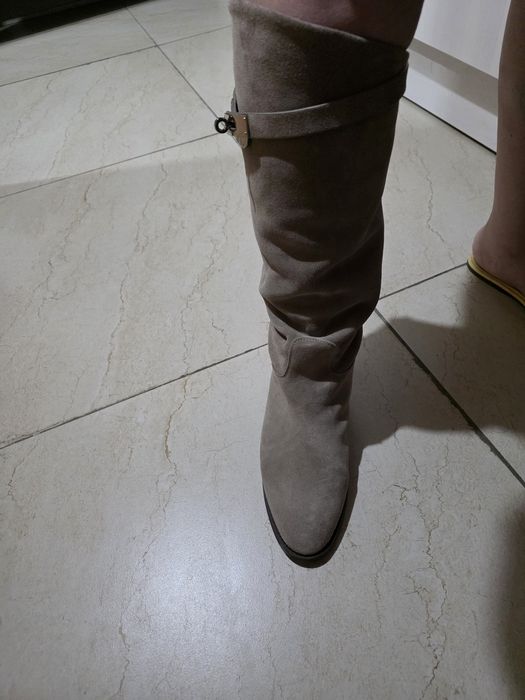 Сапоги,  натуральная замша