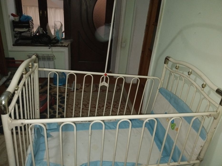 Детская кровать с люлькой. 3 в1. 2 комплекта обивки. Кровать 3