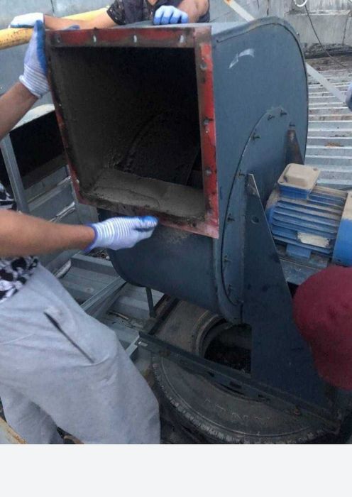 Дымоход чистка службы. Ventilatsiya hizmati zont ustanofka mantaj