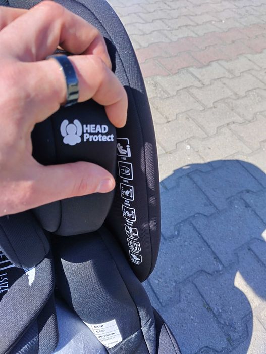 MONI Стол за кола SERENGETI 40-150 см черен