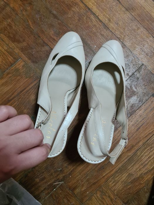 Pantofi cu toc din piele Nicolas