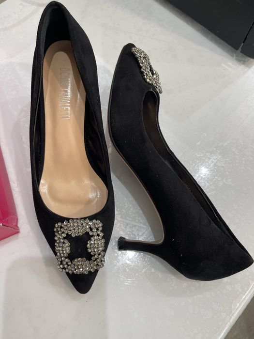 Туфли черные замшевые