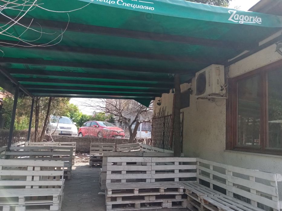 Метална конструкция за заведения Навес от дебелостенни профили
