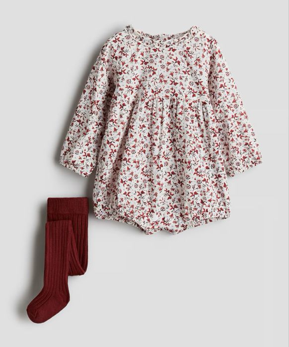 Комплект от гащеризон и чорапи, размер 56