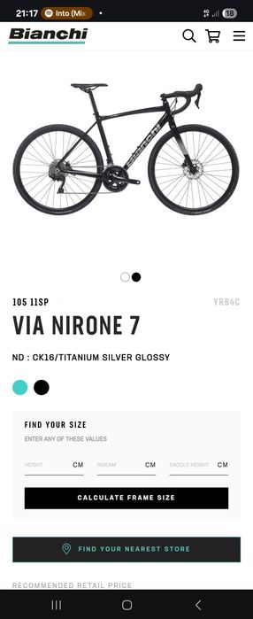 Bicicleta bianchi via nirone 7 marimea 47