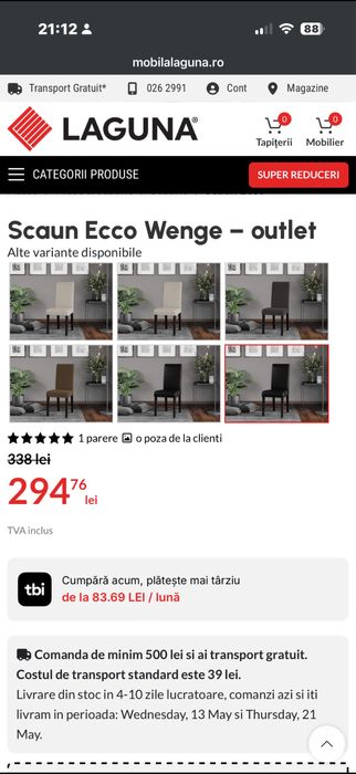 Set masa bucatarie cu blat termorezistent + 5 scaune elegante