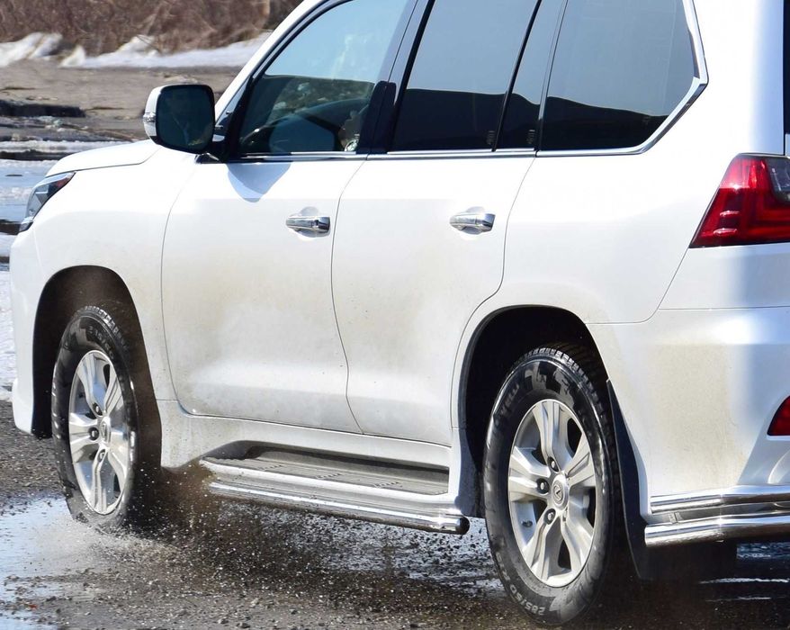 Защита порогов окантовка для LEXUS LX 450D 2015 г.в.