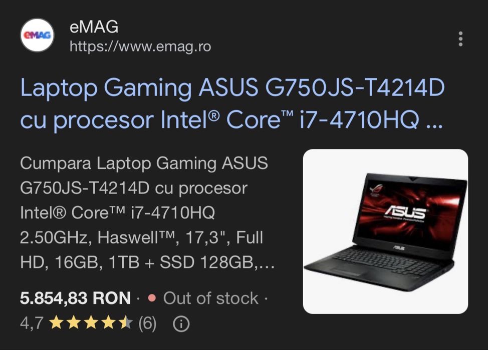 ASUS ROG I7 4710HQ GTX 870m