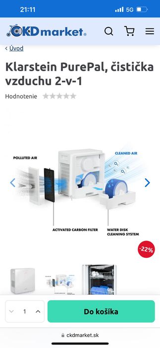 Пречиствател за въздух Klarstein PurePal 2in1