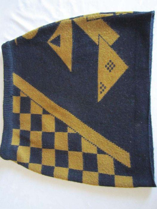 Fusta mini negru / mustar tricotata, marimea, 40