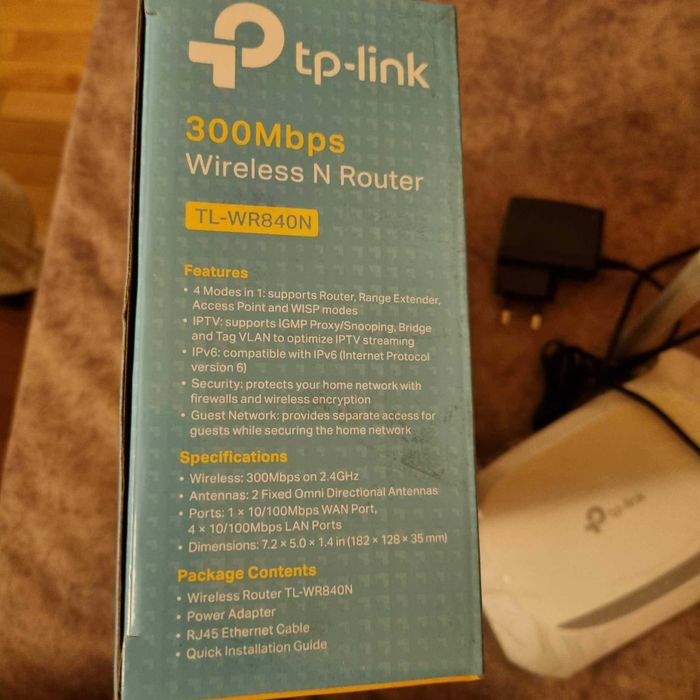 НОВ Рутер TP-Link WR840N, 300 Mbps