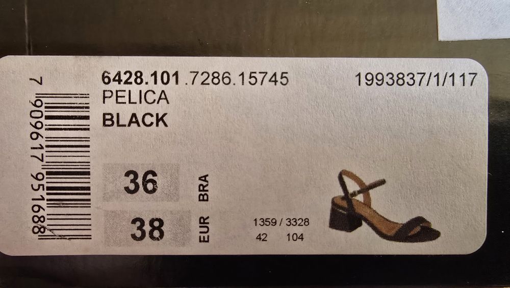 Sandale NOI 38, negru