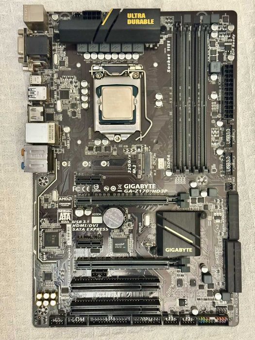 Процесор i7-6700 + дънна платка Gigabyte GA-Z170-HD3P (LGA1151, DDR4)