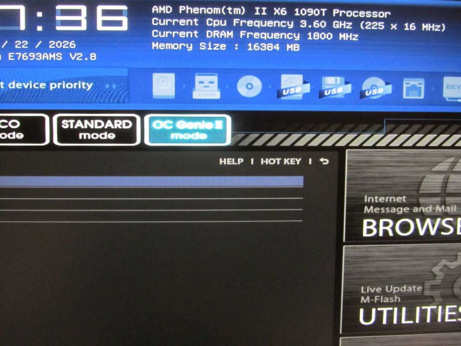 Дъно MSI 970A-46 (AM3+) + процесор Phenom II X6 1090T