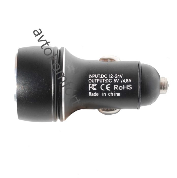 Зарядно С USB 2 Изхода За Телефон Таблет И Др За Автомобил