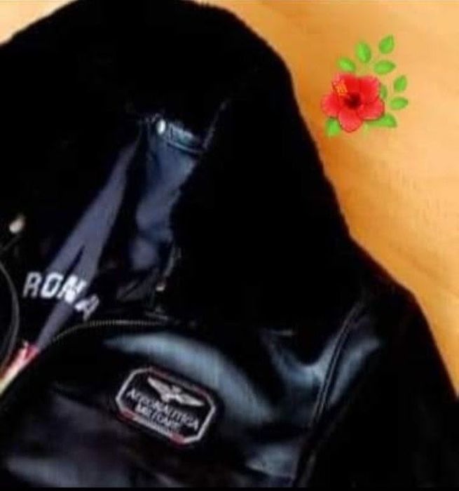 Geaca Aeronautica Militare (tip aviator),piele naturala 100%