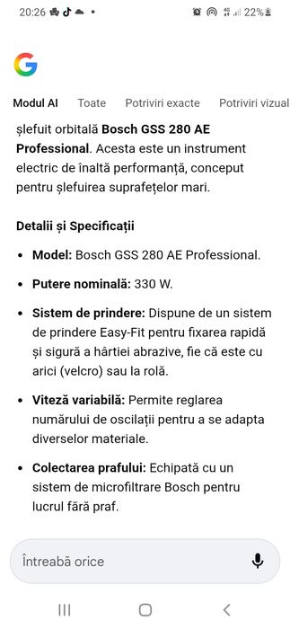 Vând  șlefuitoare  Bosch  Gss 280AE