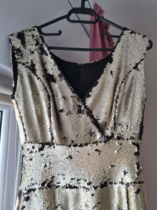 Rochie scurta din paiete reversibile