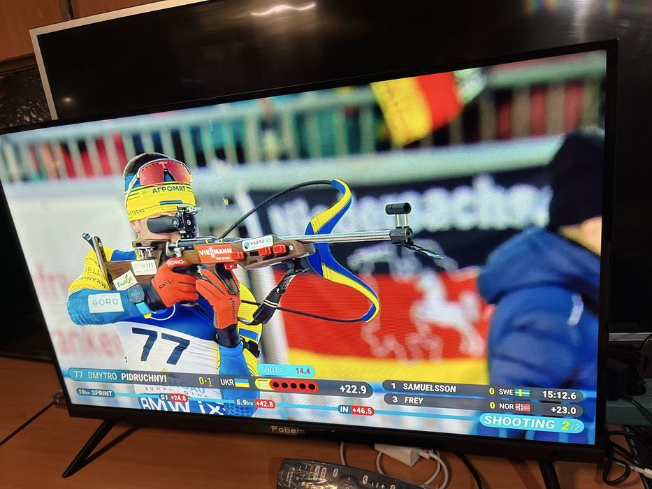 32” НОВ безрамков смарт телевизор Fobem Ml32EW300F