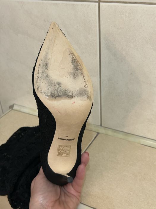 Cizme peste genunchi din dantela elastica Dolce&Gabbana