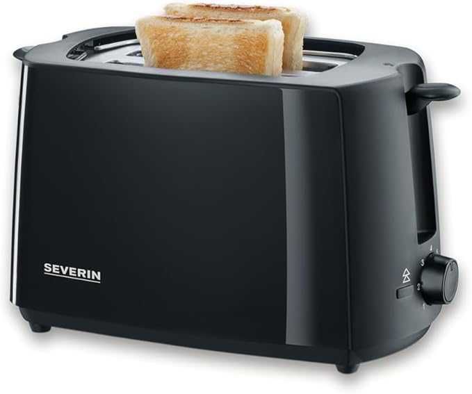 Severin AT 2287 Automatik-Тостер, 700W, Voice Zeite Electronics, Krümelschublade, Шварц