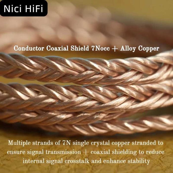 Nici HiFi-13 cablu iem in ear (4pin XLR la 2pin)