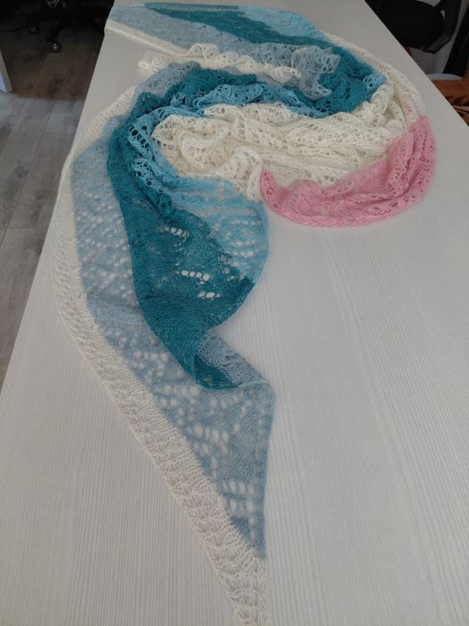 Ажурная шаль хэндмейд