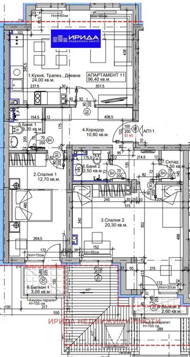 Продава се Тристаен апартамент в София, Център - 119 кв.м за 2101 €/кв.м - Снимка #3