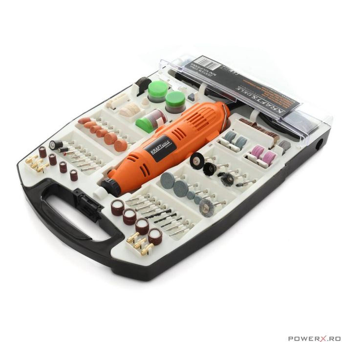 Mini polizor 270 W, biax 235 piese, 32500 rpm, Kraft