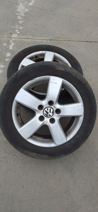 Jante de aluminiu cu anvelope de vara in stare foarte buna
