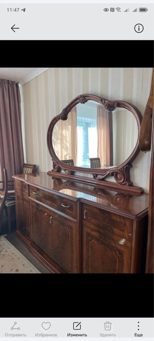 Итальянский комод с зеркалом в классическом стиле