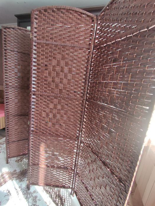 Ширма. Плетёная 4 секционная.