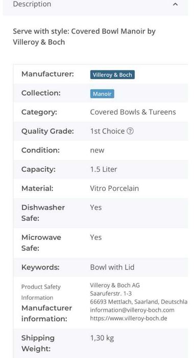 Villeroy & Boch Manoir терин