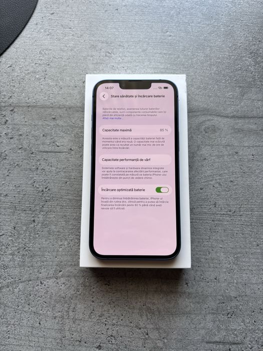 Vand iPhone 13 128gb 85% CA NOU