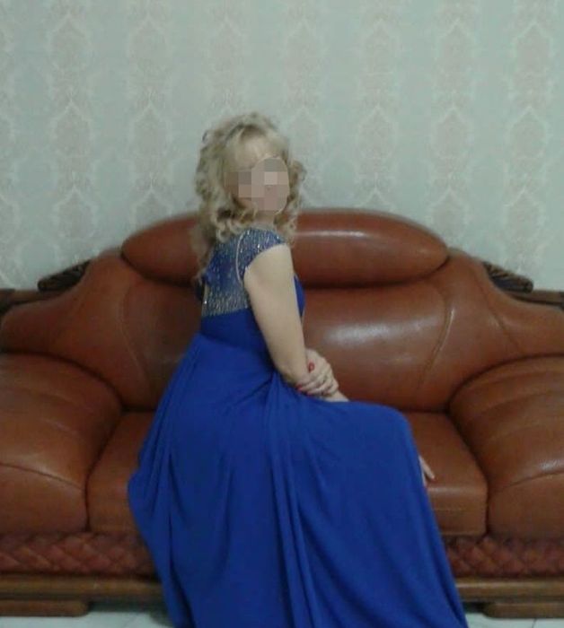 Платье вечернее синее