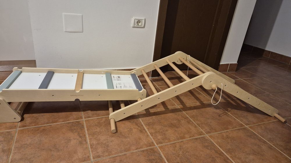 Triunghi Pikler, balansoar, scara lemn