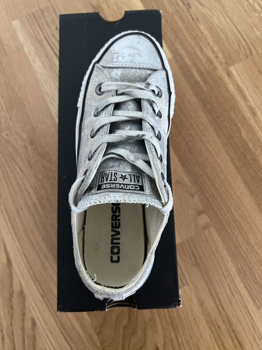 Tenisi Converse, piele, culoare argintiu, masura 5 (35)
