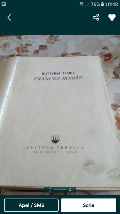 Dictionar tehnic francez roman 1969